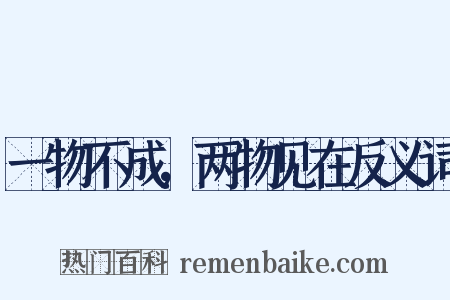 一物不成，两物见在反义词是什么意思的图片